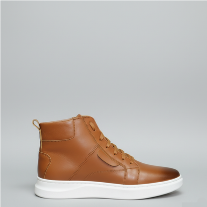 Baskets en Cuir Tabac