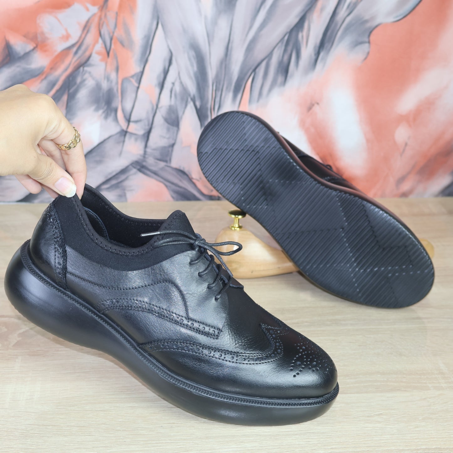 Chaussure Derby Brogue Homme à semelle confort